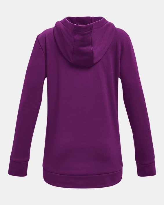 Sudadera con Capucha Armour Fleece® Iridescent Big Logo para Niña, Purple, pdpMainDesktop image number 1
